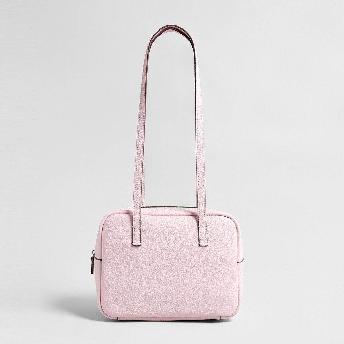 Premium Pebbled Calfskin Bowling Bag - Pink