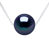 Necklace Freshwater Pearl Black White Gold 9-10mm