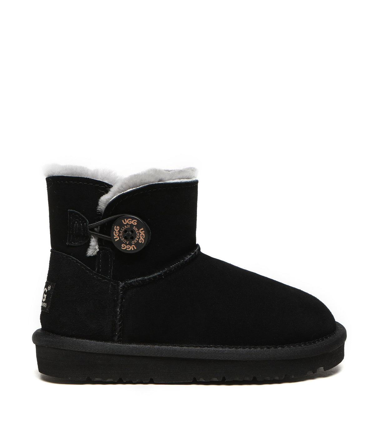 Australian Shepherd UGG Nolan Kids Mini Button - Black