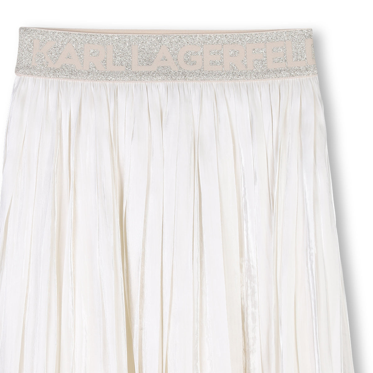 Karl Lagerfeld Girls Fete Musique D3 Pleated Skirt - White