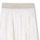 Karl Lagerfeld Girls Fete Musique D3 Pleated Skirt - White