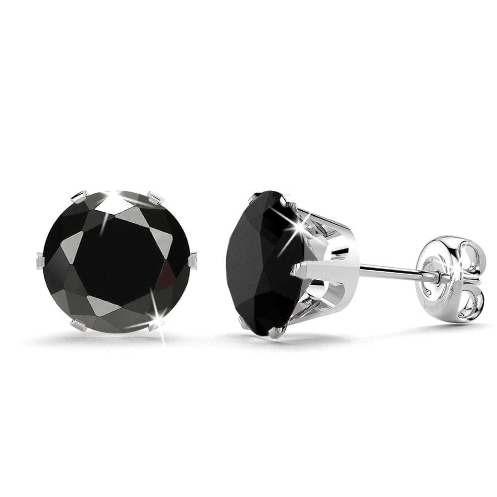 Bullion Gold Nabeeyla Black Stud Earrings