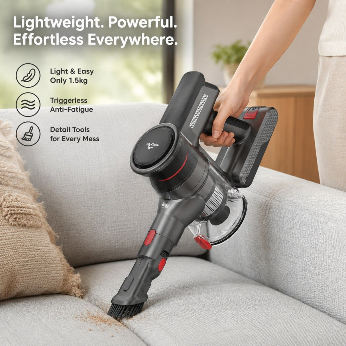MyGenie X-Lite HYDRA Glide Pro Cordless Stick Vacuum