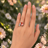 Krystal Couture Spring Butterfly Ring Embellished with SWAROVSKI Crystals