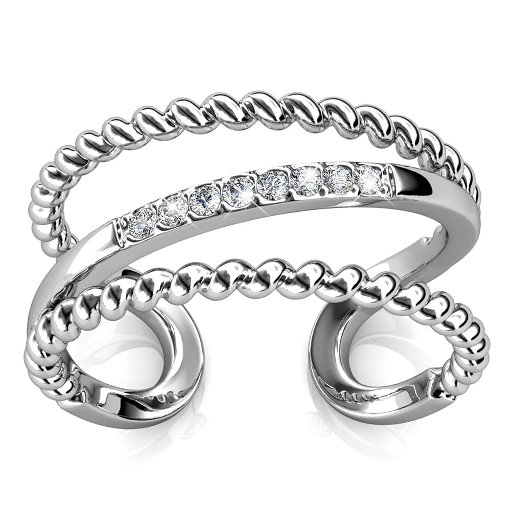 Krystal Couture Jennifer Ring Embellished with SWAROVSKI Crystals