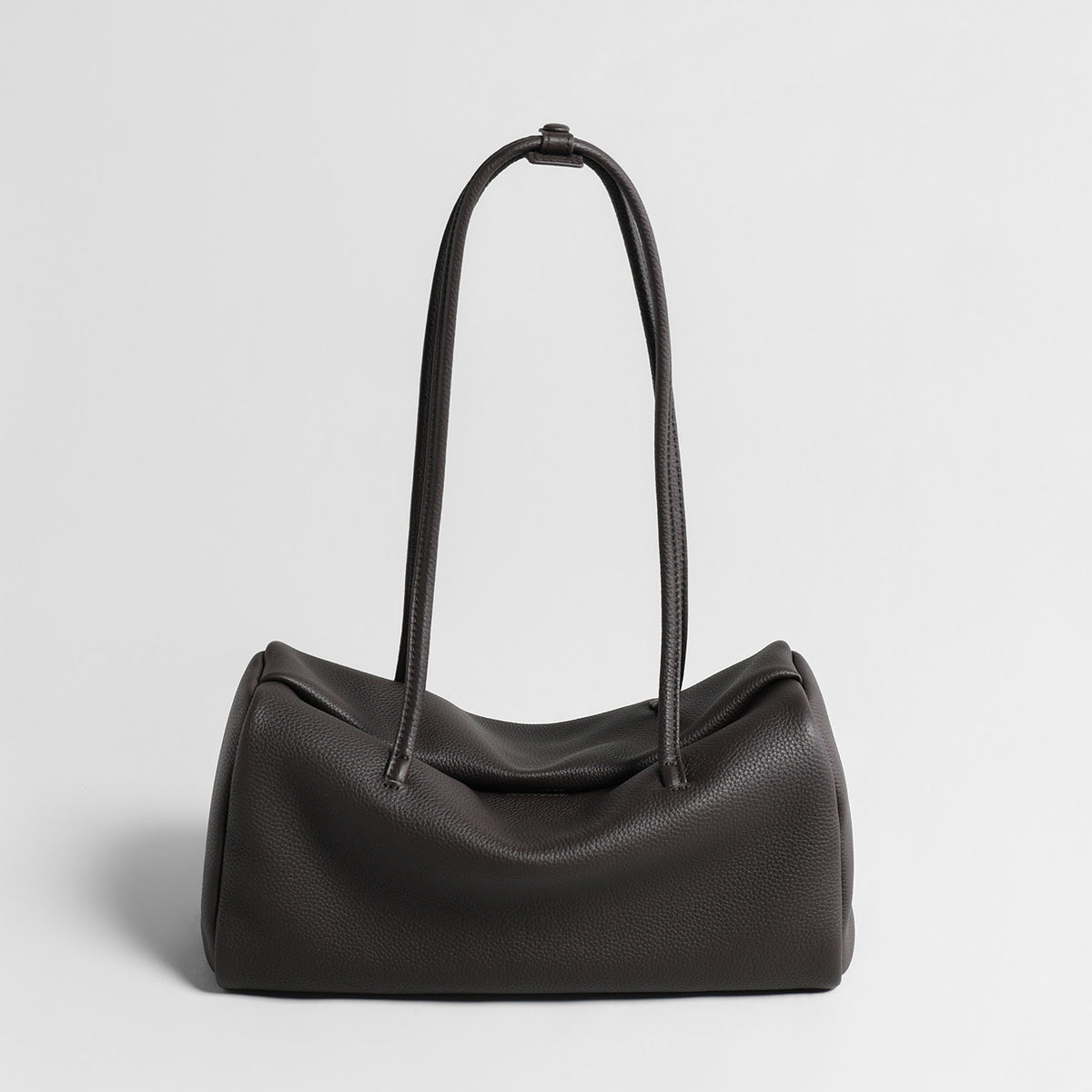 Leather Pillow Shoulder Bag – Soft First-Layer Cowhide Slouchy Bag