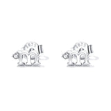 Solid 925 Signature Silver M&M Stud Earrings