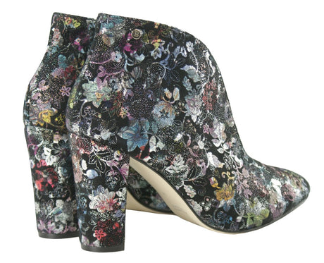Bosccolo Womens Boots - Flowers On Black