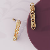 Bullion Gold Bianca Fancy Clip Link Chain Gold Drop Earrings