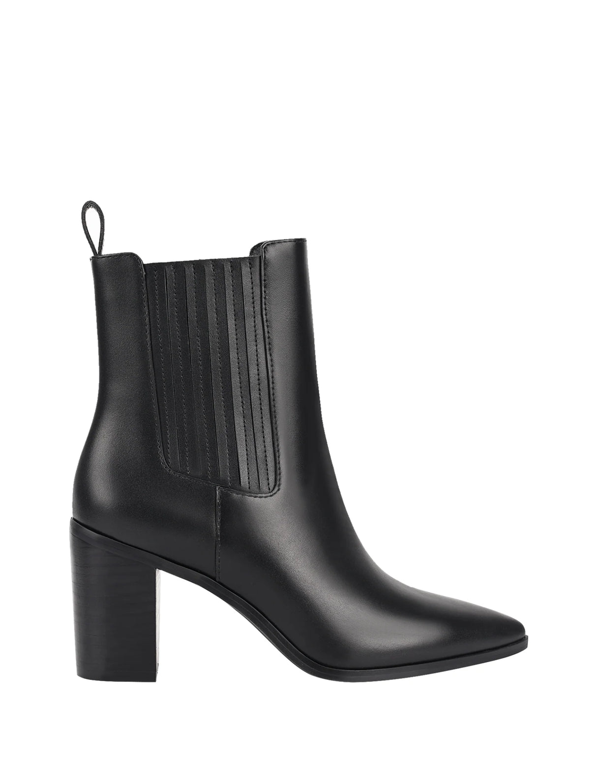 Siren Gusset Ankle Boot - Black Leather