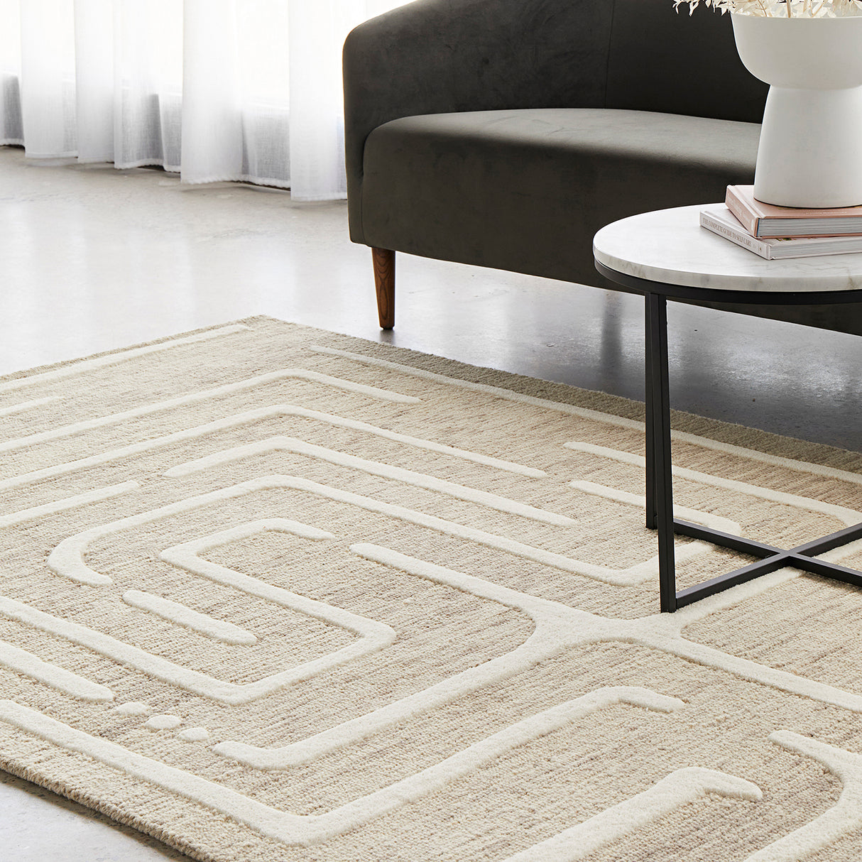 Summit Maze Linen Rug