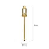 Bullion Gold Flaneur Dangly Stud Earrings