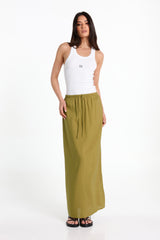Lost In Lunar Women's Leni Maxi Skirt - Olive