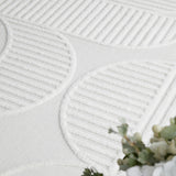 Lotus Leo White Runner Rug