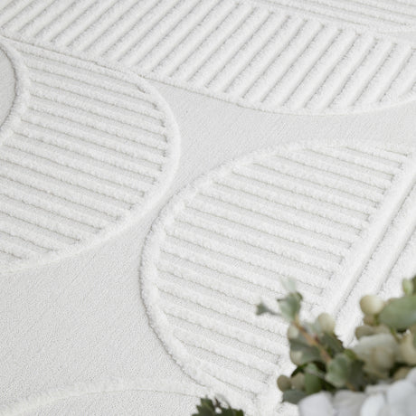 Lotus Leo White Runner Rug