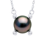 Necklace Real Cultured Tahiti Pearl Round 8-9 mm - Longueur 42 cm