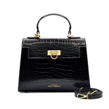 SAC CANNES CROCO NOIR