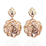 Boxed Spherical Long Necklace and Earrings Set Embellished with SWAROVSKI® Crystals