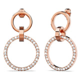 Boxed Orbit Earrings, Bracelet & Necklace Set with SWAROVSKI® Crystal in Rose Gold