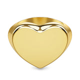 Bullion Gold Heart's Desire Signet Gold Layered Ring in 16mm