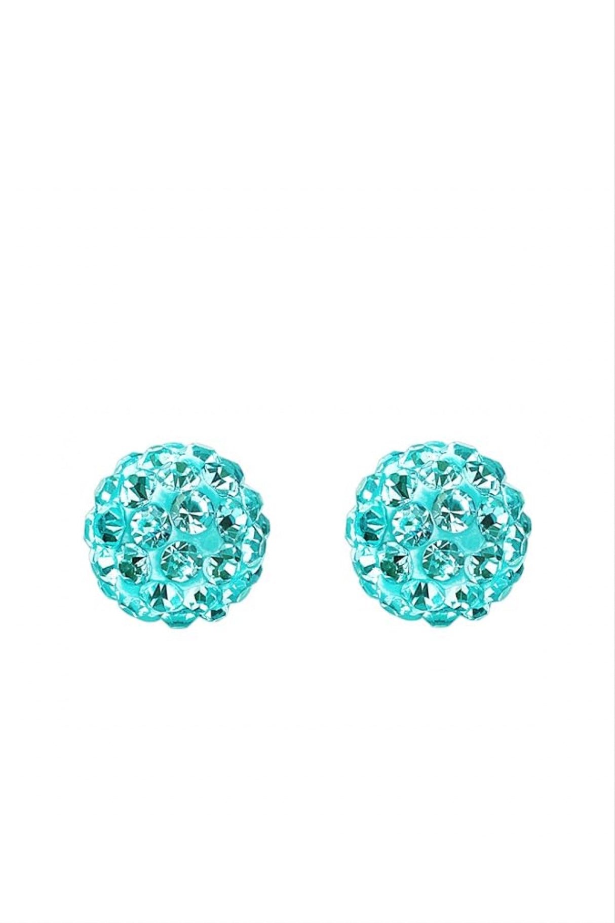 Liv Oliver 18K White Gold Blue Crystal Earrings