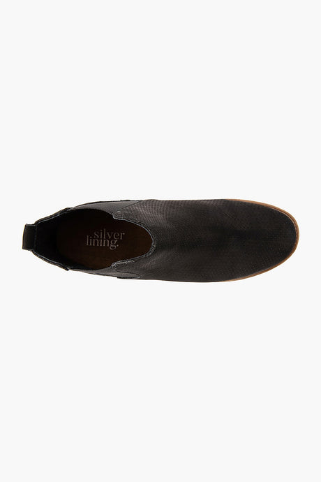Silver Lining Tahlia Black Nubuck Punched