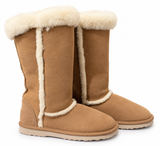 Australian Leather Ugg Tall Sharling Trim - Chestnut - AU4