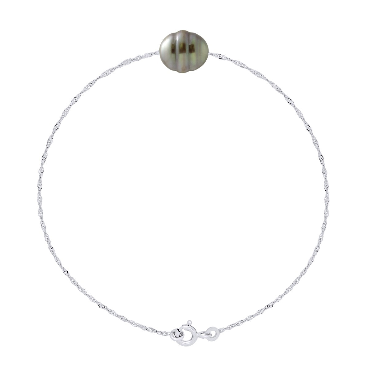 Bracelet Real Cultured Tahiti Pearl Circled 9-10 mm - Longueur 18 cm