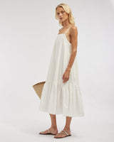 Amelius Zadie Poplin Midi Dress - White