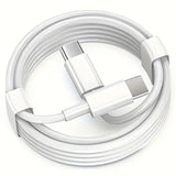 USB Type C to Type C Data Charge Cable Fast Charging 5A 100W USB-C White