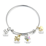 Krystal Couture Inspiring Adjustable Charm Bangle Embellished with SWAROVSKI Crystals
