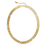Bullion Gold Rafaela Statement Cuban Chain Link Necklace