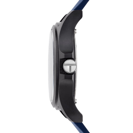 Ted Baker Mens Phylipa Iconic Rose Gold And Black Leather Band