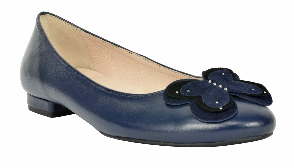 Bosccolo Womens Ballerina - Navy Blue