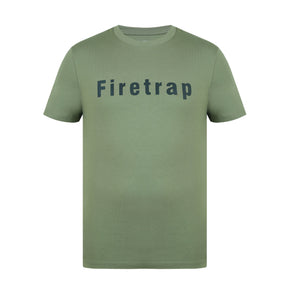 Firetrap Men's Large Logo Tee - Green
