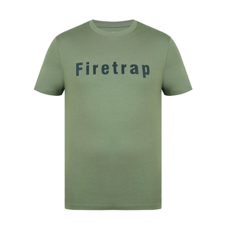 Firetrap Men's Large Logo Tee - Green