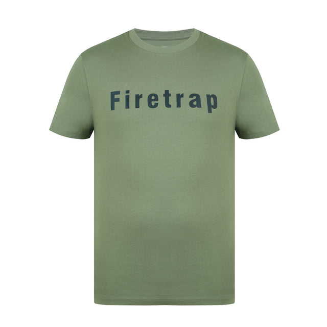 Firetrap Men's Large Logo Tee - Green