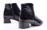 Bosccolo Womens Ankle Boots - Patent Black