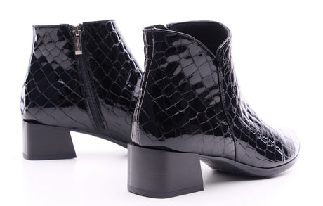 Bosccolo Womens Ankle Boots - Patent Black