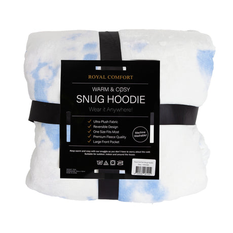 Royal Comfort Snug Hoodie - White Blue