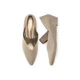Princess Crystal Strap Mary Jane Wedges - Sand
