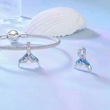 Solid 925 Signature Silver Mermaid Gleam Tail Charm