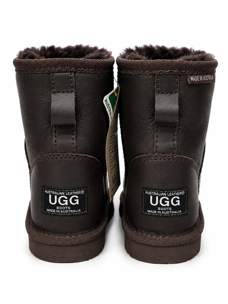 Australian Leather Ugg Mini Leather - Chocolate - AU4