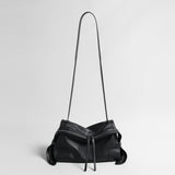 Slouchy Pillow Leather Bag – Double-Zip Shoulder & Crossbody Bag