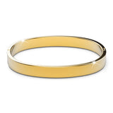 Bullion Gold Serena Solid Flat Hinged Bangle in Gold