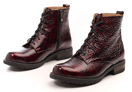 Bosccolo Womens Ankle Boots - Burgundy