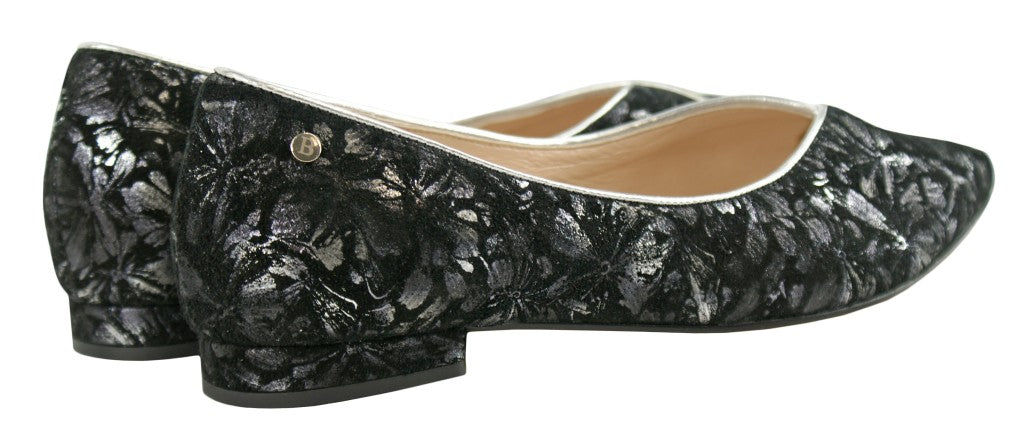 Bosccolo Womens Ballerina - Black / Silver