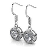 Krystal Couture Angel Halo Hook Earrings Embellished with SWAROVSKI Crystals