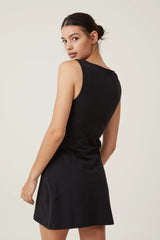 Cotton On Women's Bella Boat Neck Mini Dress - Black