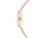 Ted Baker Womens Coolly Rose Gold-Tone Pink Embossed Leather Watch